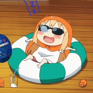 😎 Umaru Doma Himouto! Umaru-chan 暑い telegram sticker