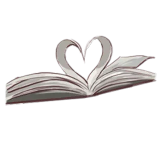 📖 livro, coração, amor, leitura, livro aberto, cisne telegram sticker