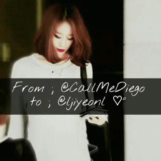🕊 From; @CallMeDiego to; @ljiyeonl ♡° telegram sticker