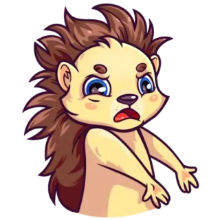 😤 ёж, мультфильм, животное, милый, смешной, наклейка whatsapp sticker