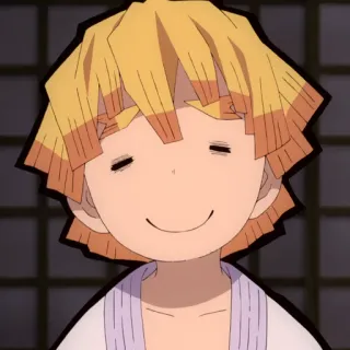 🏮 Zenitsu Agatsuma Demon Slayer Anime, Demon Slayer, Zenitsu, Sourire, Dessin animé, Enfant whatsapp sticker