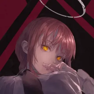 😏 Makima Chainsaw Man anime, manga, Makima, Chainsaw Man, evil, character, female telegram sticker
