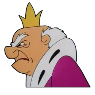 😡 cartoon, king, crown, angry, royal, old telegram sticker