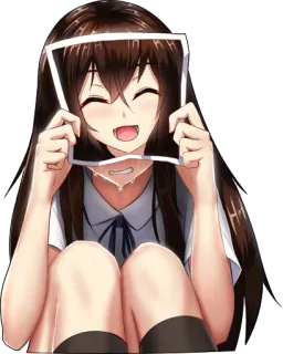 🖼 anime, girl, crying, sad, emotion, frame telegram sticker