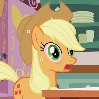 😵‍💫 Applejack My Little Pony Pony, Applejack, Cartoon, Pferd, Tier telegram sticker