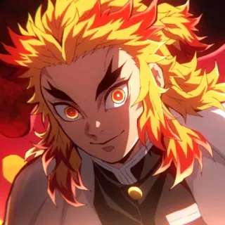 🔥 Kyojuro Rengoku Demon Slayer Anime, Demon Slayer, Kyojuro Rengoku, Flammen-Hashira, Anime Charakter whatsapp sticker