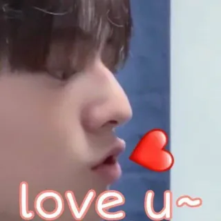 💎 love u~ amour, coeur, mignon, affection, salutation whatsapp sticker