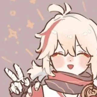 ✌ Kaedehara Kazuha Genshin Impact 动漫, 角色, 游戏, 枫原万叶, 原神, 和平标志 telegram sticker