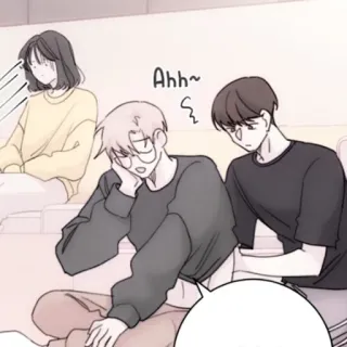 🍢 Ahh~ Manhwa, Anime, Kreskówka, Postacie, Ilustracja, Koreański telegram sticker