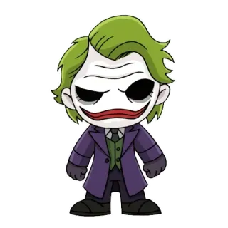 😝 Joker DC Comics, Penjahat, Badut, Kartun, Joker, Karakter telegram sticker