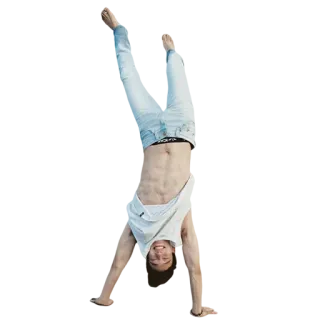 😅 équilibre, fitness, homme, exercice, yoga telegram sticker