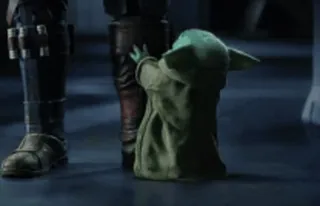 🟢 Baby Yoda The Mandalorian Baby Yoda, The Mandalorian, Star Wars, Grogu whatsapp sticker