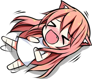 😂 Anime, Chica gato, Lindo, Kawaii, Manga, Sticker whatsapp sticker
