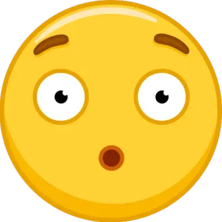 😲 Emoji, Smiley, Surpris, Choqué, Visage jaune telegram sticker