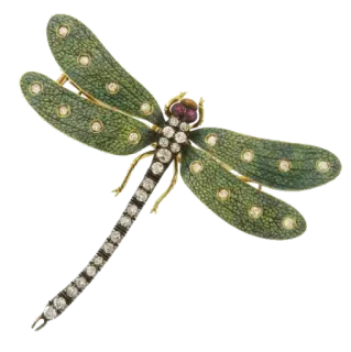 🦋 잠자리, 브로치, 보석, 곤충, 다이아몬드, 초록색 telegram sticker