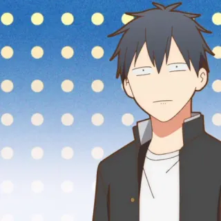 😮 anime, reaction, neutral, confused, expression, cartoon telegram sticker