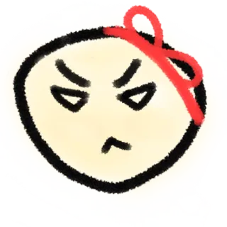 😠 boos, cartoon, gezicht, sticker, uitdrukking, simpel telegram sticker