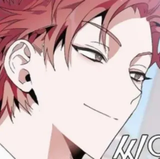 🥢 씨익 sonrisa burlona, coreano, manhwa, anime, chico, pelirrojo telegram sticker