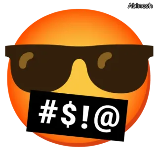 🕶️ #$!@ 絵文字, 検閲済み, 攻撃的 telegram sticker