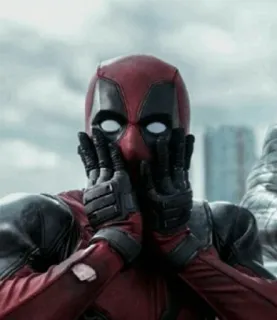 😱 Deadpool Deadpool, Marvel, Super-herói, Engraçado, Cultura Pop, Filme, Personagem telegram sticker