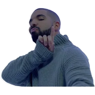 ☝ Drake ラッパー, セレブ, ドレイク, 音楽, 指 telegram sticker