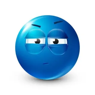 Blue emojis :: @fStikBot whatsapp stickers