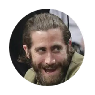 😏 Jake Gyllenhaal actor, celebridad, meme, expresión, sonrisa telegram sticker