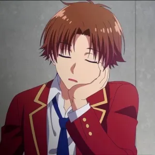 🔗 Anime, Schläfrig, Ruhend, Charakter, Uniform whatsapp sticker