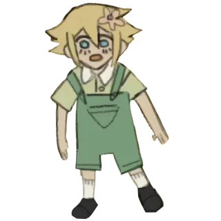 😧 Basil OMORI OMORI, Basil, przestraszony, anime, postać, gra wideo telegram sticker