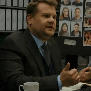 〰 James Corden мужчина, костюм, офис, человек, актер whatsapp sticker