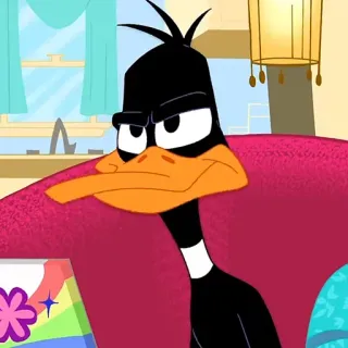 🥕 Daffy Duck dibujos animados, Looney Tunes, Warner Bros, pato, animación, personaje telegram sticker