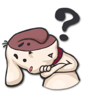 ❓ pies, pytanie, myślenie, zdezorientowany, zwierzę, słodki telegram sticker