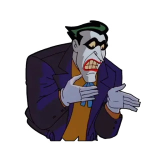 😬 Joker Joker, Batman, Bösewicht, Comic, Cartoon, DC Comics whatsapp sticker