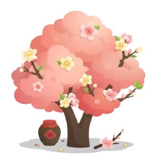 🌷 boom, bloesem, bloemen, lente, natuur telegram sticker