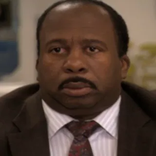 😶 Stanley Hudson The Office acara tv, the office, stanley hudson, komedi, meme whatsapp sticker