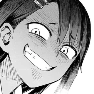 😅 Nagatoro Don't Toy With Me, Miss Nagatoro Anime, Manga, Nagatoro, Ekspresi wajah, Seringai, Gadis anime telegram sticker