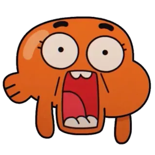 😳 Darwin Watterson The Amazing World of Gumball Dibujo animado, Pez, Naranja, Chicle, Animado whatsapp sticker