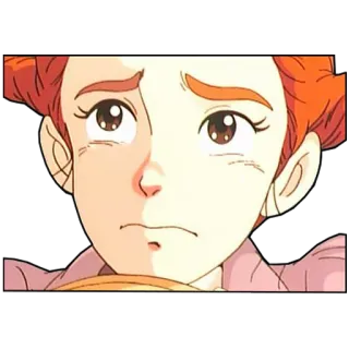😥 cartoon, sad, anime, face telegram sticker