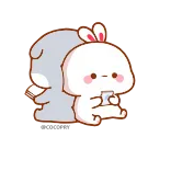 📱 กระต่าย, น่ารัก, การ์ตูน, กระต่าย, คาวาอิ whatsapp sticker
