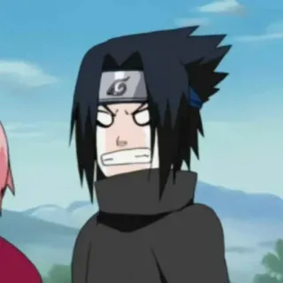 🎧 Sasuke anime, sasuke, character, manga, funny, expression, cartoon telegram sticker