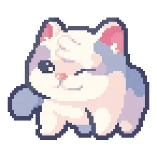 😉 kucing, pixel art, binatang, imut, kawaii, stiker whatsapp sticker