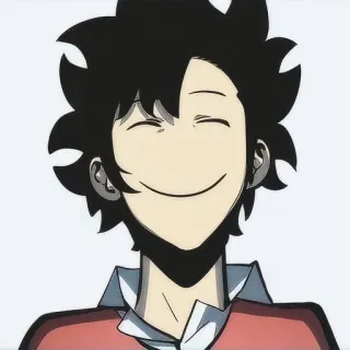 🧬 anime, cartoon, character, smile, happy, portrait telegram sticker