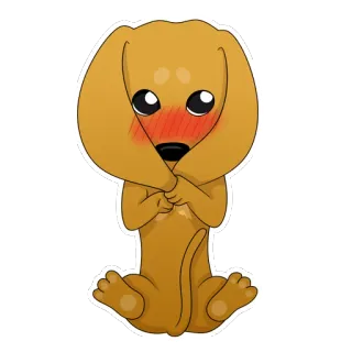 😊 perro, cachorro, lindo, dibujo animado, animal, pegatina whatsapp sticker