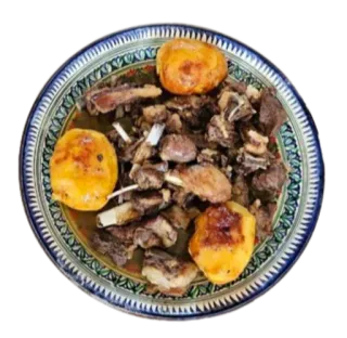 🍽 еда, блюдо, мясо, картофель, среднеазиатская telegram sticker