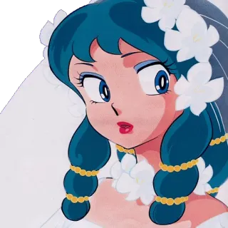 👰 anime, bride, wedding, girl, flowers telegram sticker