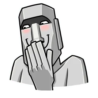 ☺️ Moai, Isola di Pasqua, Statua, Pietra, Meme, Divertente, Personaggio telegram sticker
