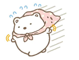 🏃 orso, carino, animale, cartone animato, kawaii whatsapp sticker