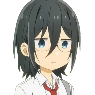 😑 Anime, Junge, Brille, Charakter, Ausdruck, süß telegram sticker