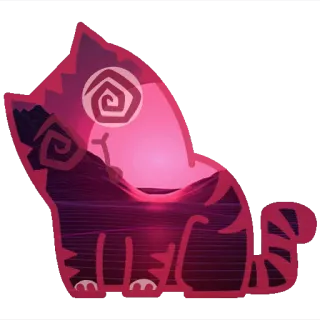 🥴 gatto, adesivo, cartone animato, animale, rosa, carino telegram sticker