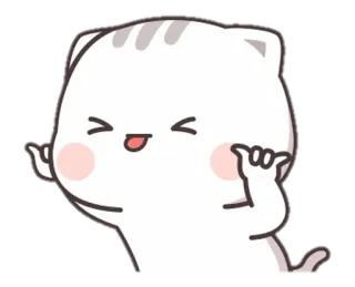 😝 katze, süß, sticker, tier, cartoon, kawaii whatsapp sticker
